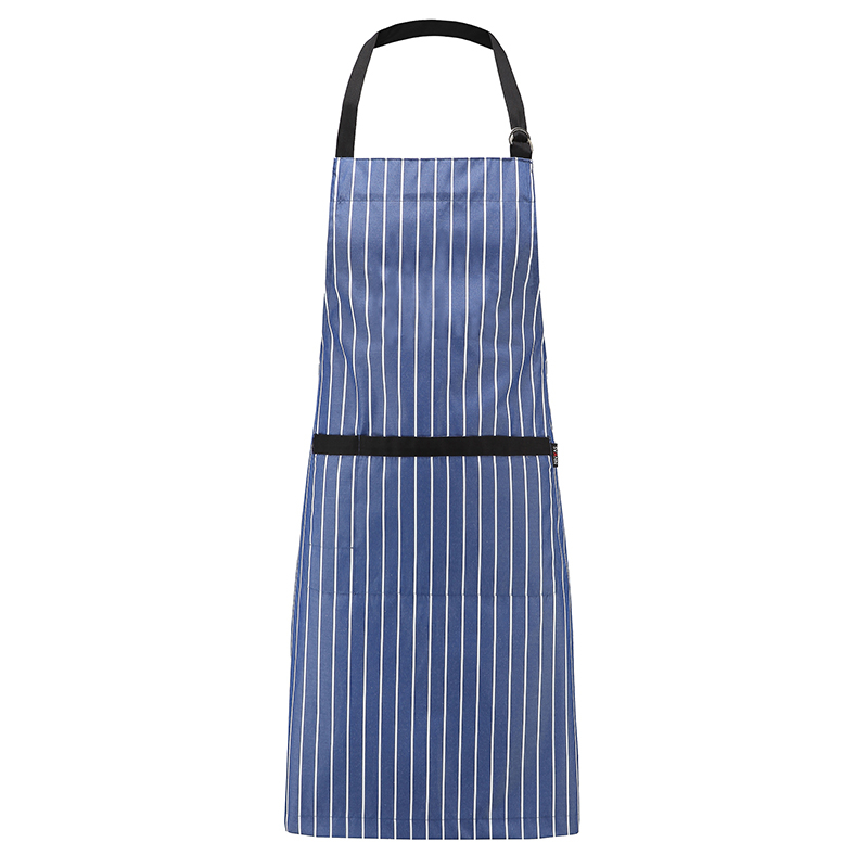 Wholesale good price striped design eco-friendly oil-fouling long cotton apron for kitchen 