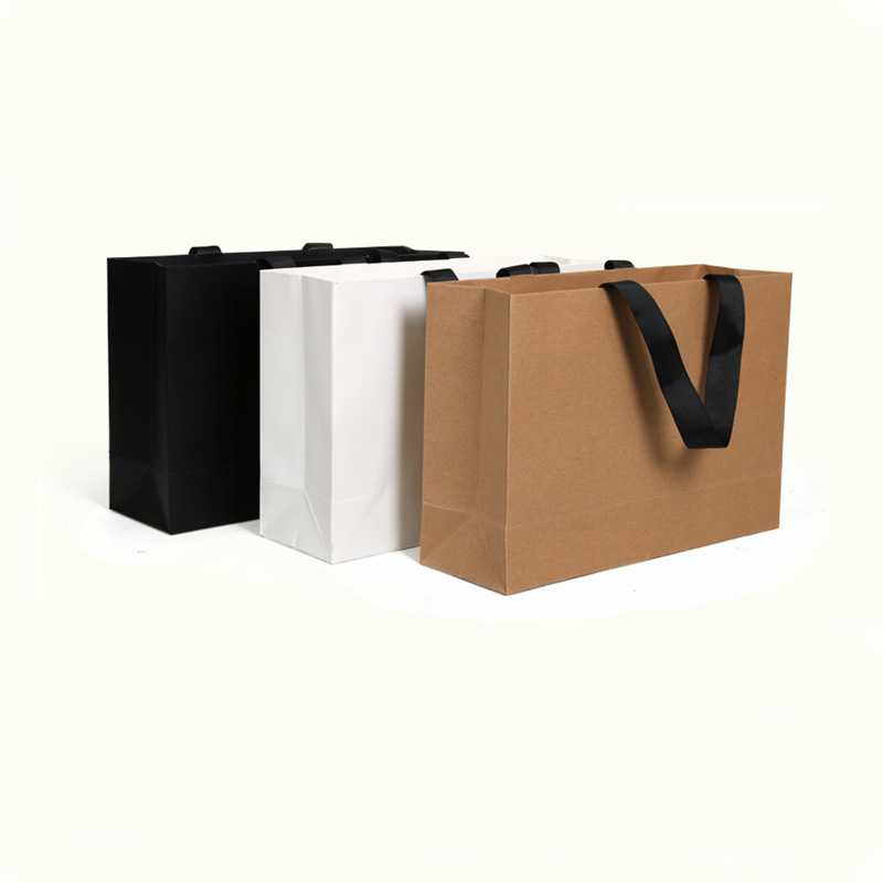 Custom logo China gift shopping brown kraft paper bag