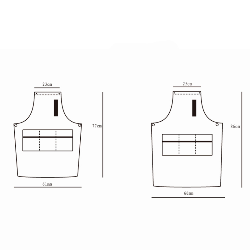 New Models Gray Brown Washed Canvas Strap Apron for Household Or Coffee Shop Florist Restaurant Hairdressing Custom Logo