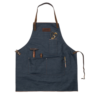 New Design Stylish Denim Tool Apron With Leather Straps