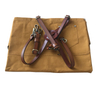High quality thick double-sided canvas apron with adjustable leather strap 