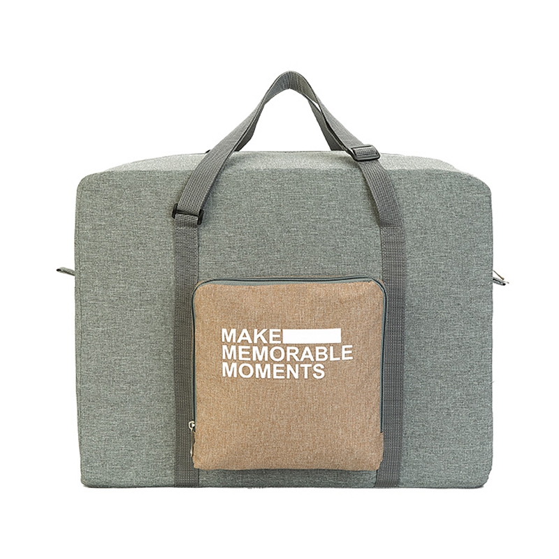 Thick strong load bearing waterproof oxford cloth large capacity folded travel bag with letter printing