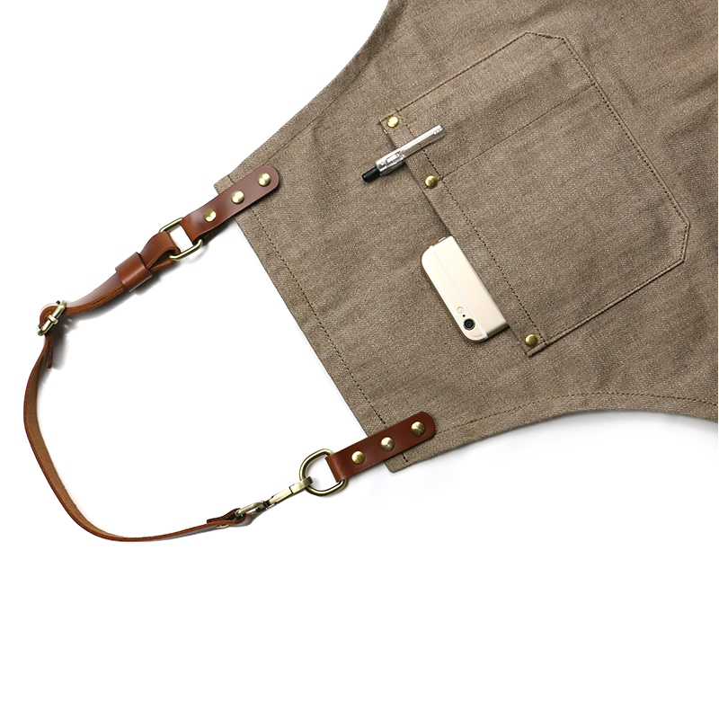 Home garden household cleaning products logo printed custom reusable eco friendly canvas apron