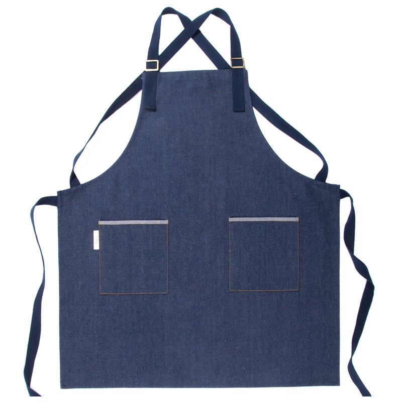 Hot-selling Popular Denim Fabric Adjustable Barista Work Apron