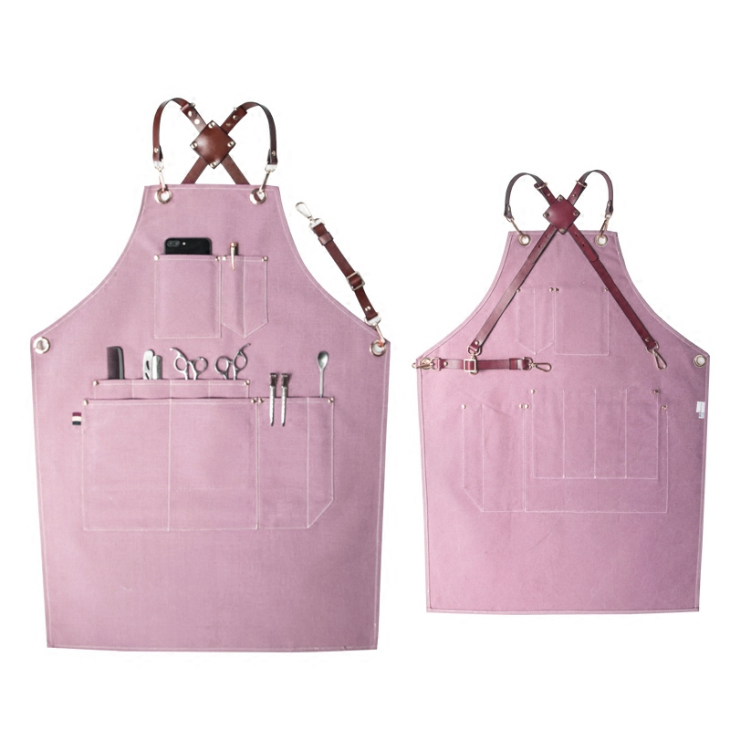 Newest hot selling custom printing colorful cotton canvas work apron