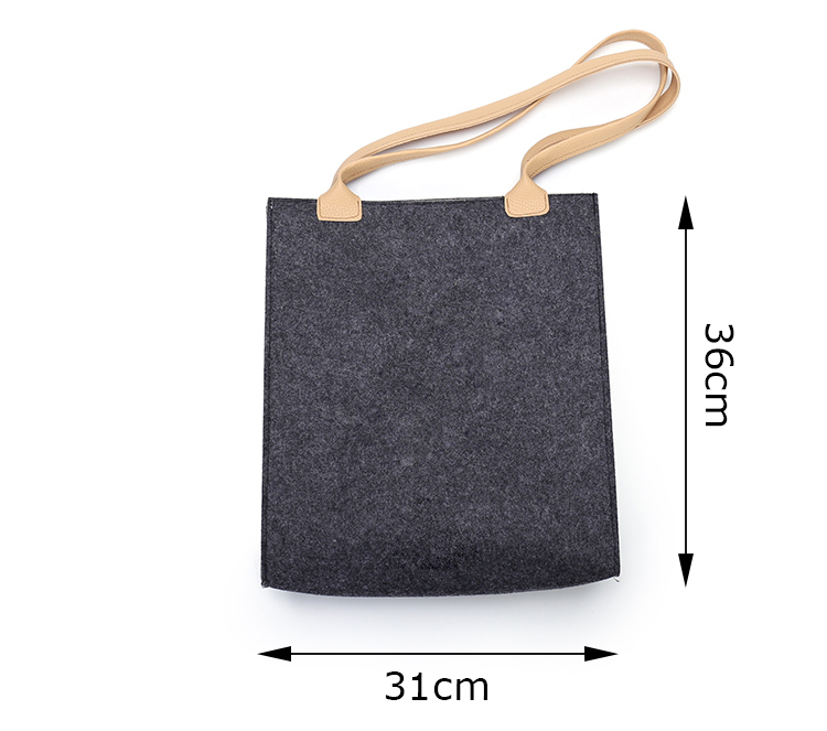 High quality recycling reusable hand felt bag for women 