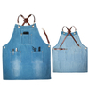 Hot Sale Popular Design Washed Denim Fabric Household Or Work Use Jeans Apron