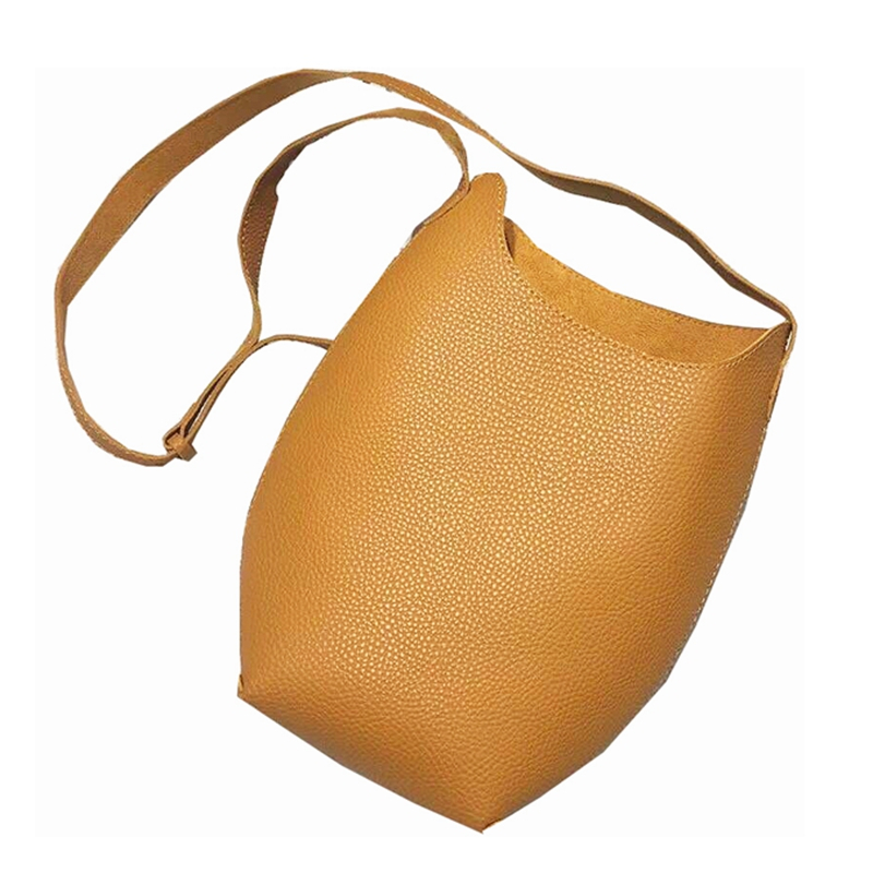 Fashion strong and durable China supplier custom light color pu leather messenger bag for women