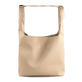 Factory stock fabric low price promotional thick load bearing 20kg pu shoulder bag for women