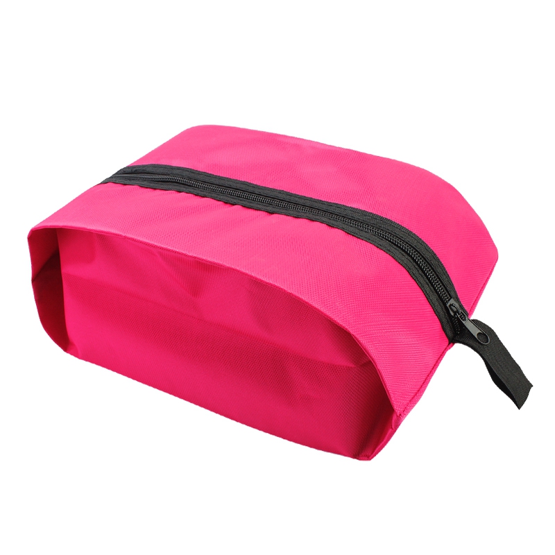 Simple single color no printing durable recycled shoe storage nylon bag for travel