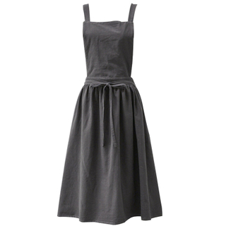 Adult childrens custom logo apron Japanese style studio floral pleated skirt with cotton and linen apron