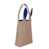 Cute exquisite new product large capacity linen tote shopping bag 
