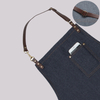 Household Durable Denim Fabric Kitchen Cooking Apron With Pockets