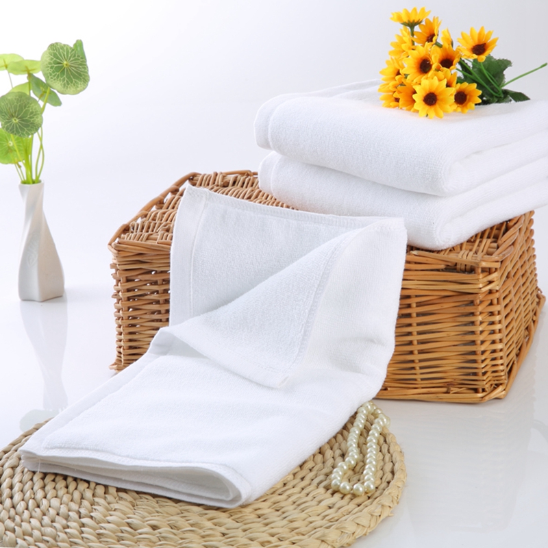 100% cotton pure white soft and comfortable hotel towel with factory direct supply