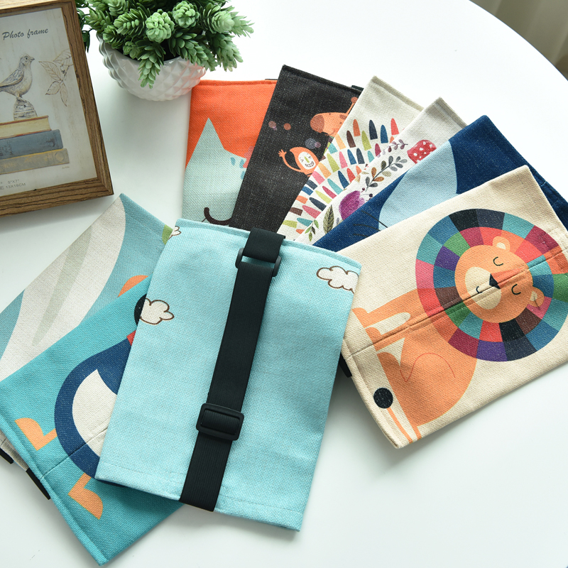 Car tissue box ins style receive cloth tissue bag chair back suspension and sun shield tissue bags