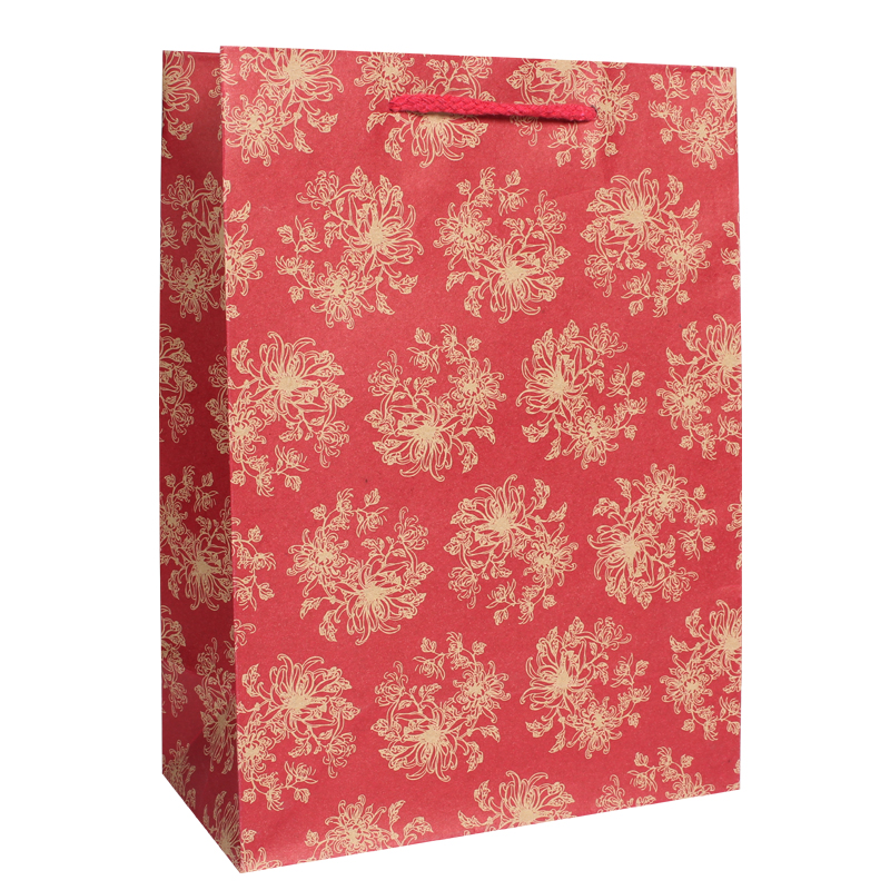 Customize kraft paper bag recycled brown paper bag with handle