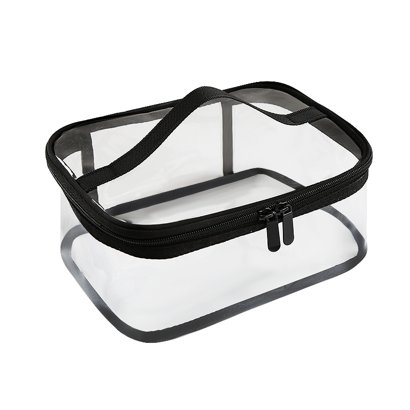 Customized in a variety of sizes and shapes transparent waterproof zipper bag travel storage pvc wash bag