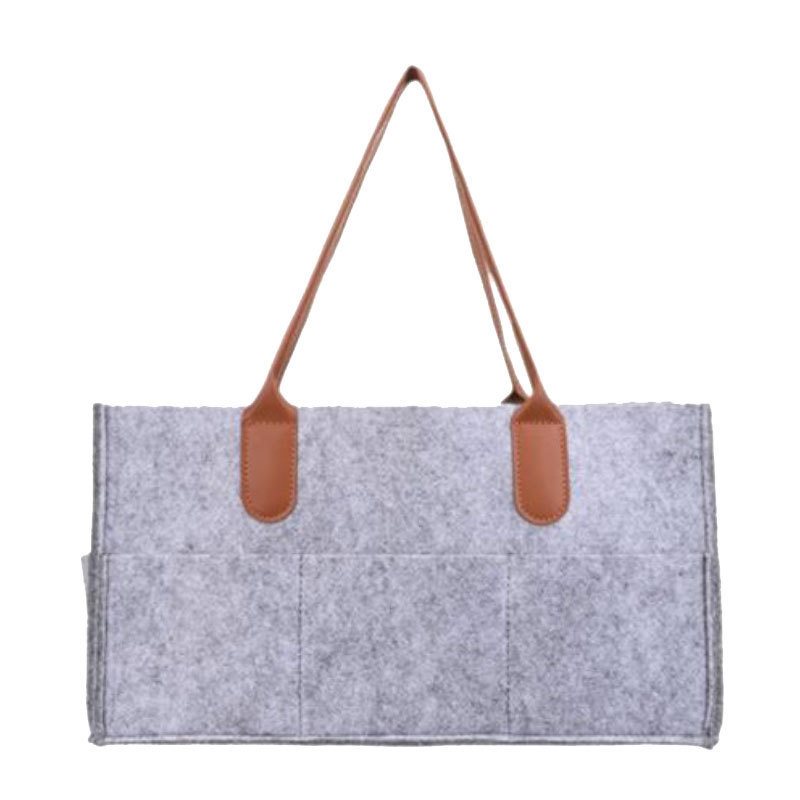 Felt Material Baby Diaper Fashion Custom Multi-Functional Toiletries Finishing Felt Tote Handbag For Wholesale