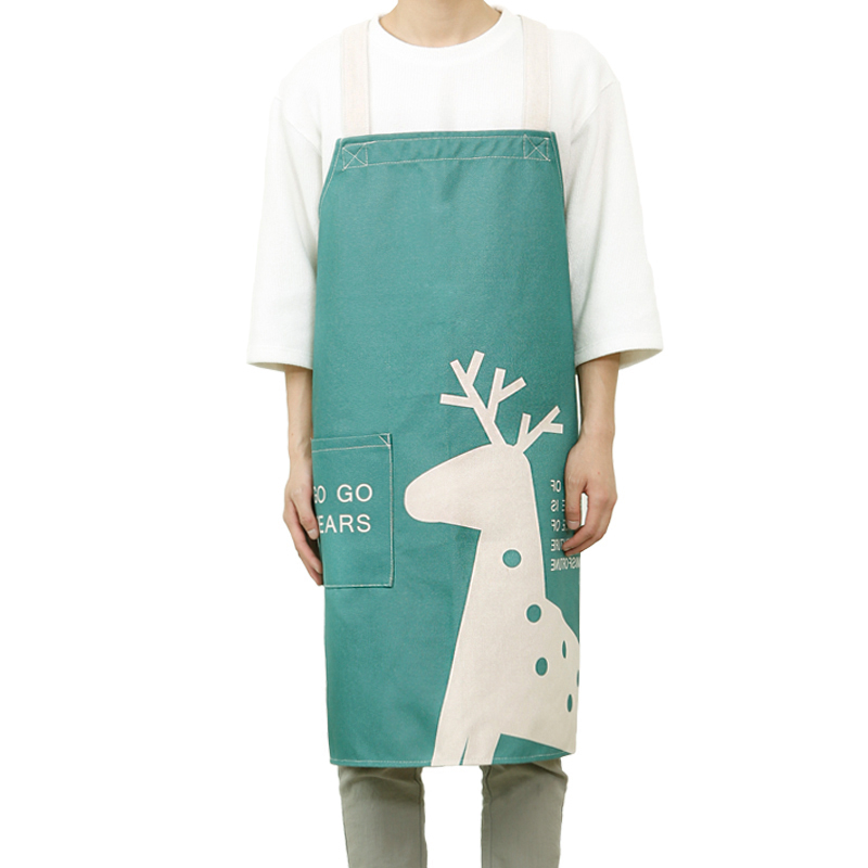 Nordic couple sleeveless apron cartoon parent-child kitchen baking adult children apron