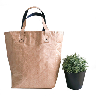 Fashion Vintage Brown DuPont Paper Tyvek Waterproof Large Single Tote Bag