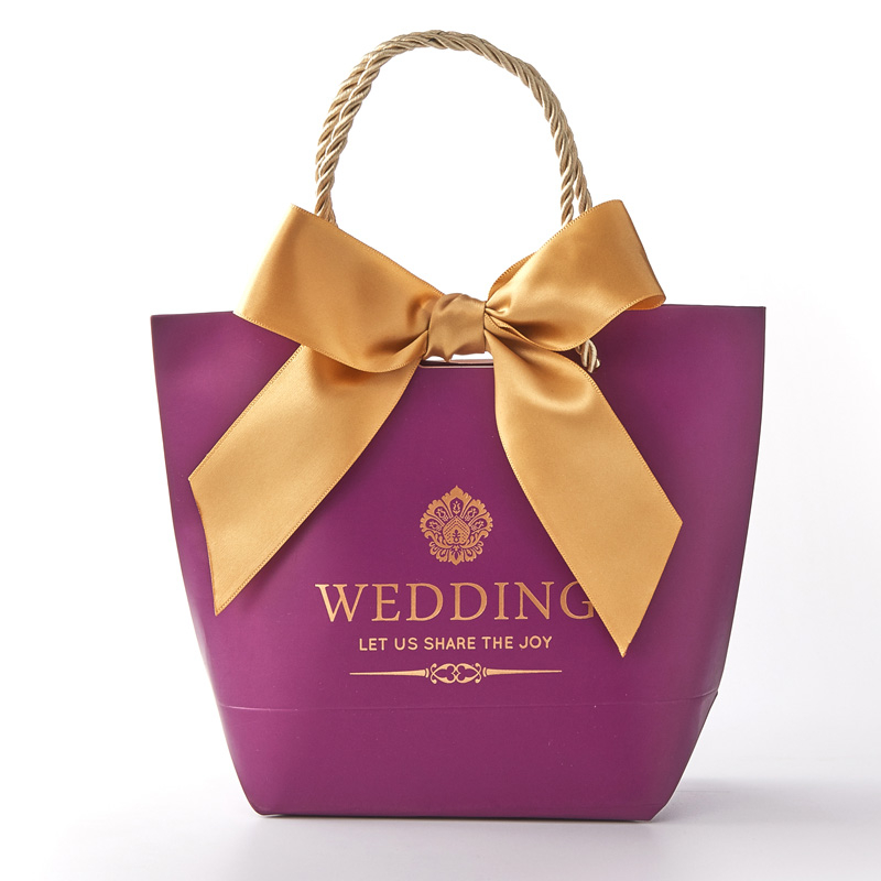 Wholesale Fancy personalized customized jewelry paper gift bag with handles for wedding
