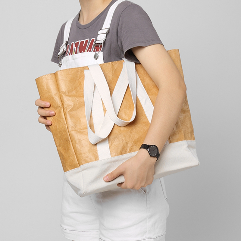 Waterproof breathable eco friendly lightweight high capacity load bearing stronger tyvek fashion tote shopping bag