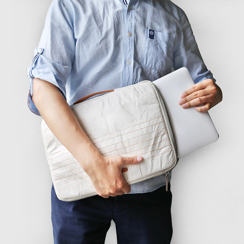 Strong reusable natural eco friendly breathable soft comfortable computer storage bag waterproof tyvek shopping bag