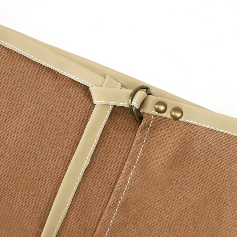 Professional Custom Polyester Cotton Canvas Classic Fashion Khaki Half-length Work Apron