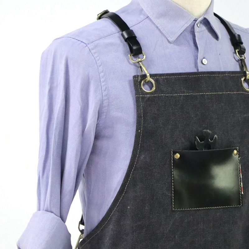 Factory Profession Custom Industry Waxed Canvas Apron for Heavy Industry Practitioners