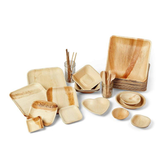 New Material Disposable Biodegradable Palm Leaf Plates, Bowl, Tray, Dishes for Wholesale