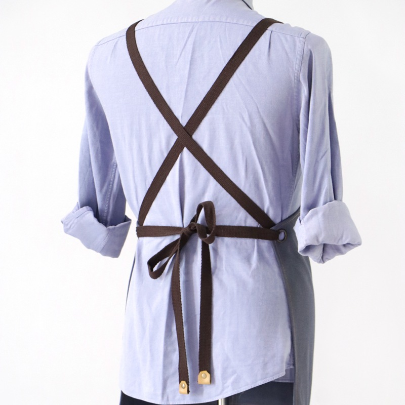 Factory Wholesale Thick Canvas Duable And Reusbale Restaurant Chef And Waiter Work Apron