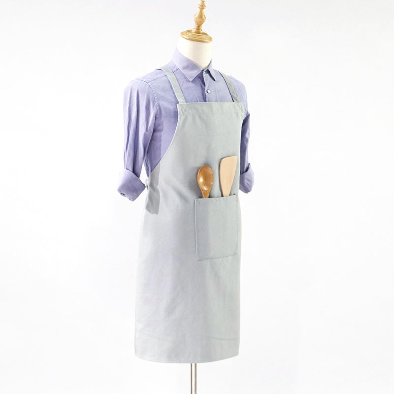 Logo Printing Custom Polyester Cotton Apron , Restaurant Waiter Work Apron For Promotional