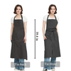 Pottery Apron Split Leg Long Kitchen Art Crafts Painting Apron with 3 Pockets Ceramics Clay Aprons for Women Men