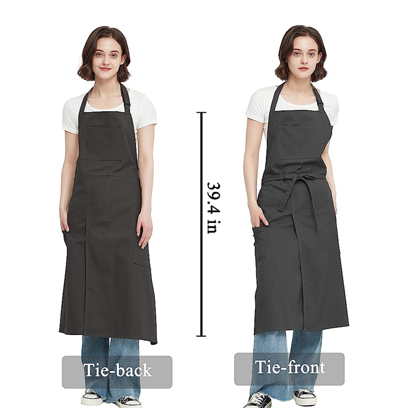 Pottery Apron Split Leg Long Kitchen Art Crafts Painting Apron with 3 Pockets Ceramics Clay Aprons for Women Men