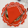 100% Linen Special-shaped Napkin Applique Napkin Modern Style Christmas Napkins Table Festival Decor