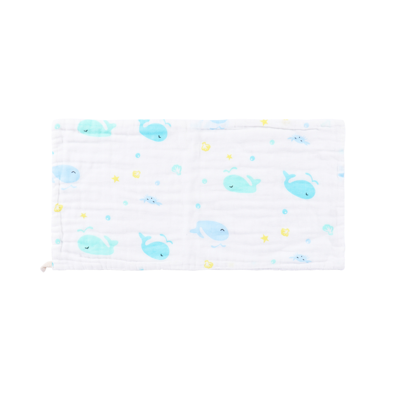 Custom Cartoon Logo Design Cotton Yarn Bib Set for Children Durable Soft Cotton Sweat Scarves 