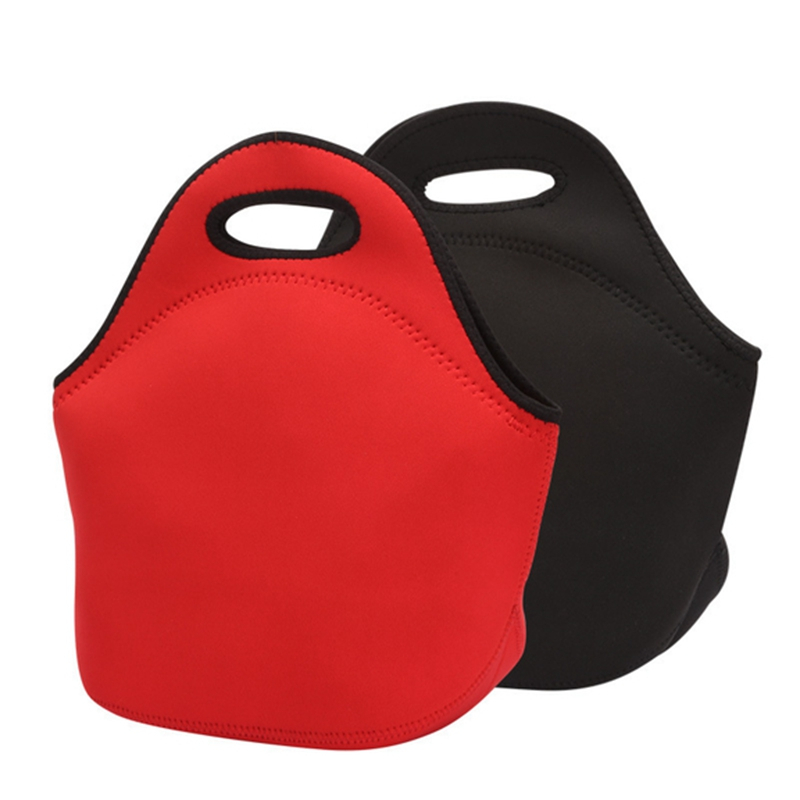 Waterproof Insulated Thermal Reusable Neoprene Lunch Bag With Zipper for Outdoor Travel Work School Picnic