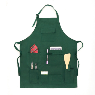 Professional studio polyester cotton painting apron with multifunction tool pockets