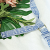 68*86 cm customized polyester cotton denim apron for restaurant kitchen work