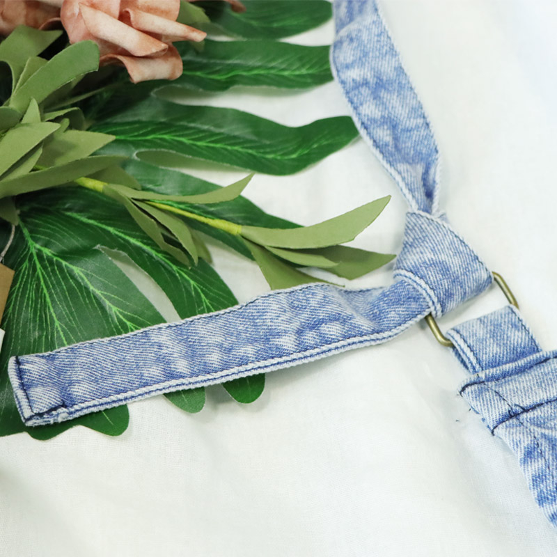 68*86 cm customized polyester cotton denim apron for restaurant kitchen work