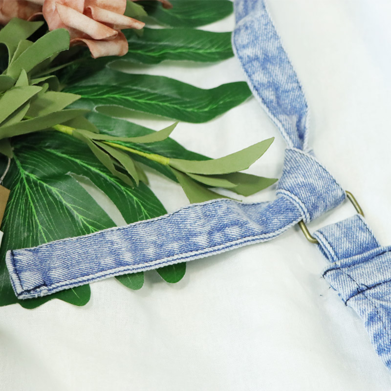 68*86 cm customized polyester cotton denim apron for restaurant kitchen work