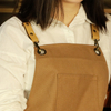 Wholesale canvas waterproof apron for kitchen or bbq with adjustable size 