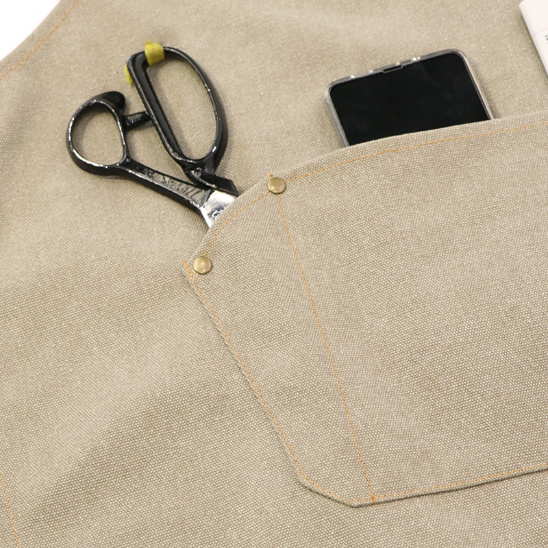 Factory logo printing custom 16oz polyester cotton apron for work