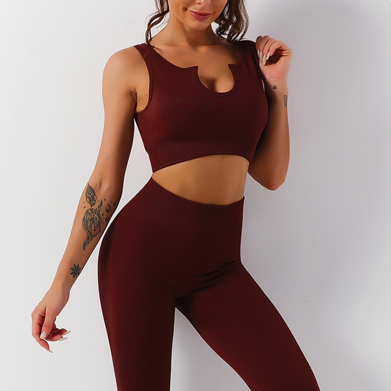 Amazon Top Selling Breathable Quick Dry U Type Fitness Yoga Bra And Yoga Leggings Bodysuit for Women 