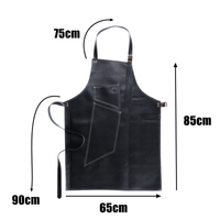 Waterproof High quality Leather Custom Logo Design Apron for outside garden work chef apron for restaurant 