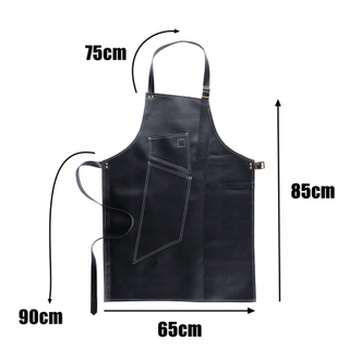 Waterproof High quality Leather Custom Logo Design Apron for outside garden work chef apron for restaurant 