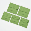 Wholesale Green Microfiber Jewelry Pouch Fashional Custom Logo Jewelry Packaging with Different Style 