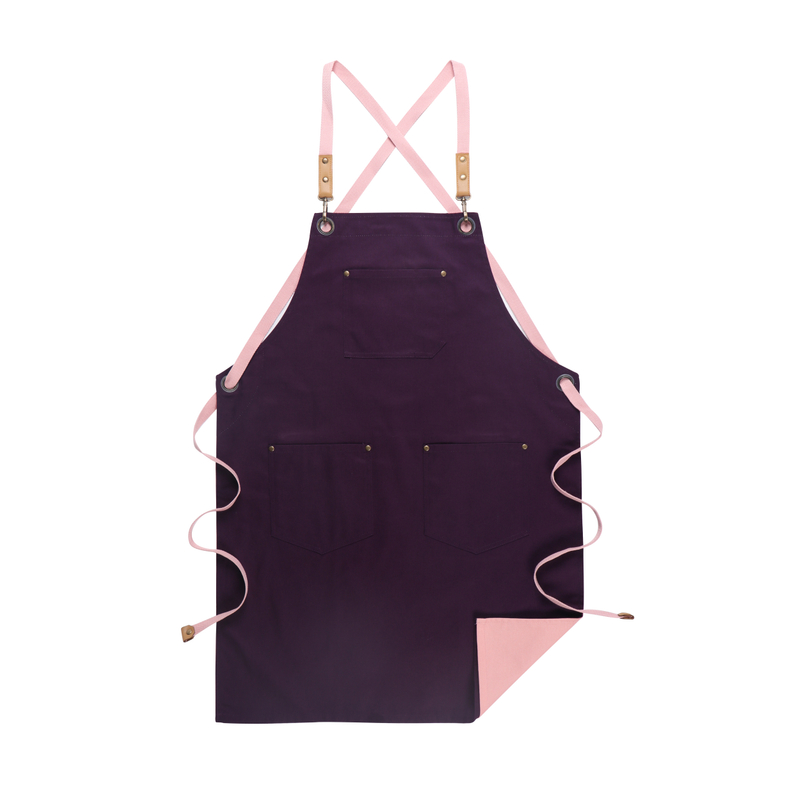 Flower gardening design work apron multi colors twill canvas double side apron cotton canvas kitchen apron