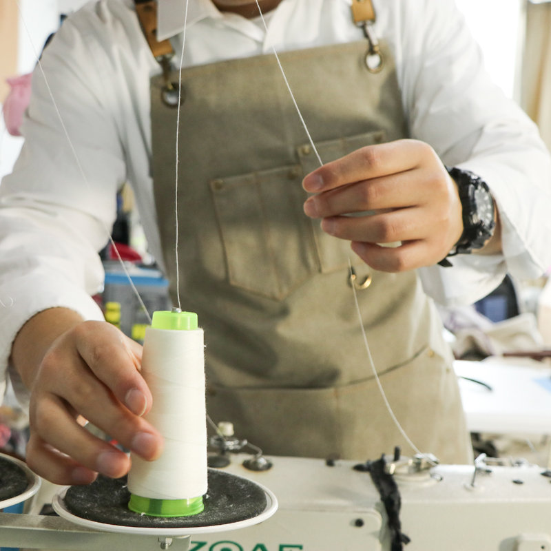 Factory logo printing custom 16oz polyester cotton apron for work