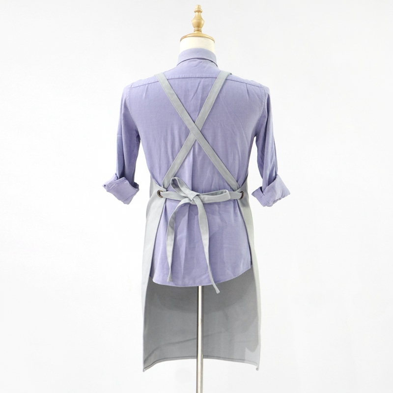 Logo Printing Custom Polyester Cotton Apron , Restaurant Waiter Work Apron For Promotional